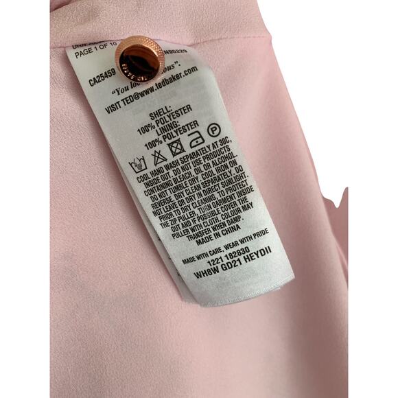 Ted Baker Heydii Dress NWT Pink Cherry Blossom Floral Print Size 0 US 2 XS - Picture 9 of 12